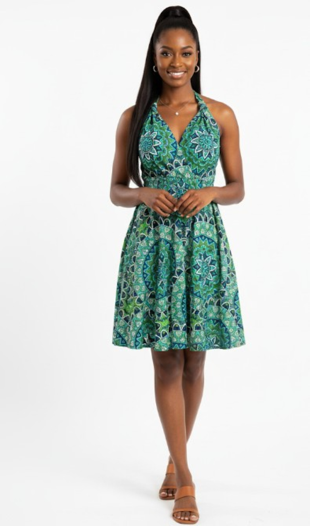  Teal Current Summer Ankara Blouse