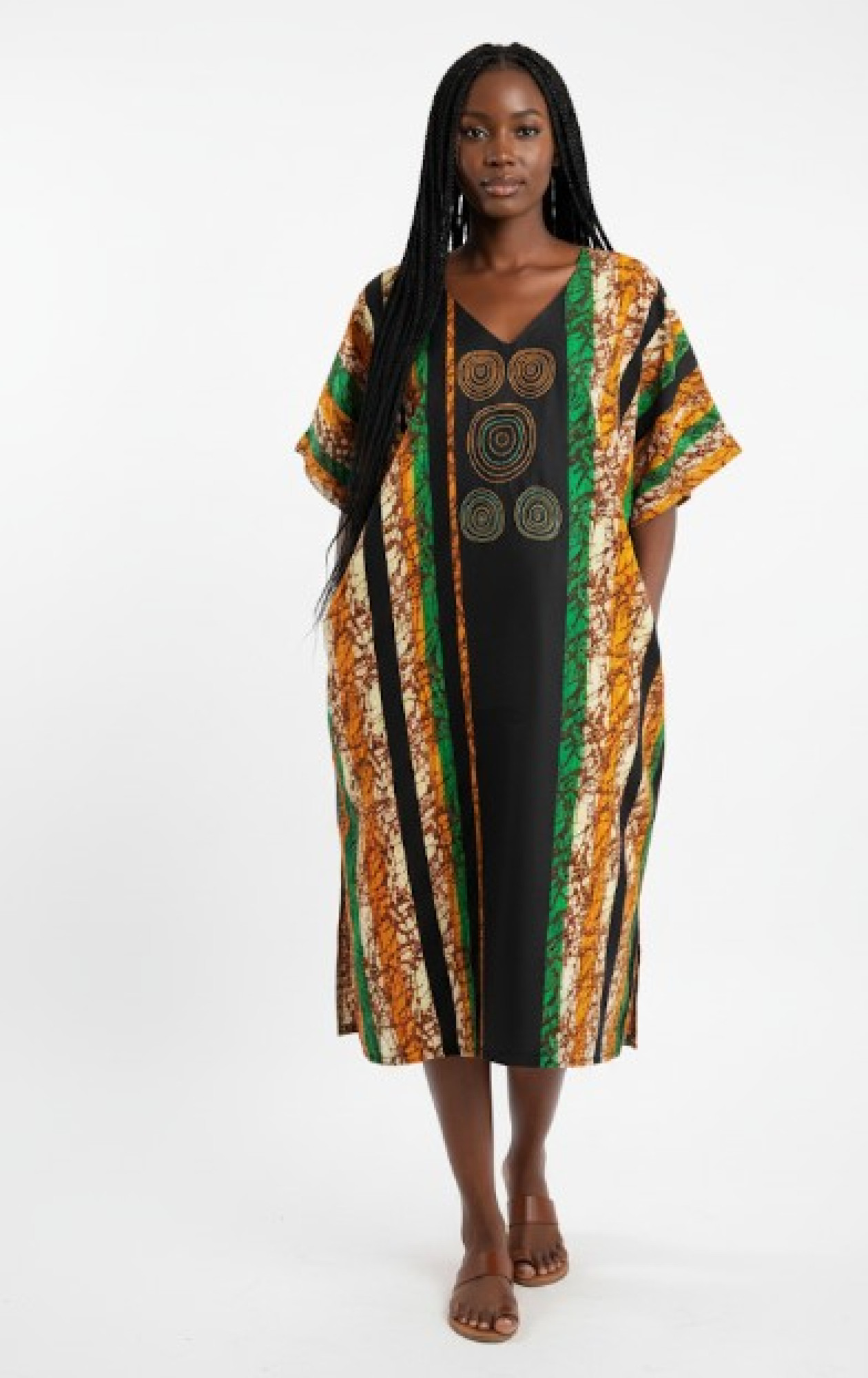  Print Kaftan Dress