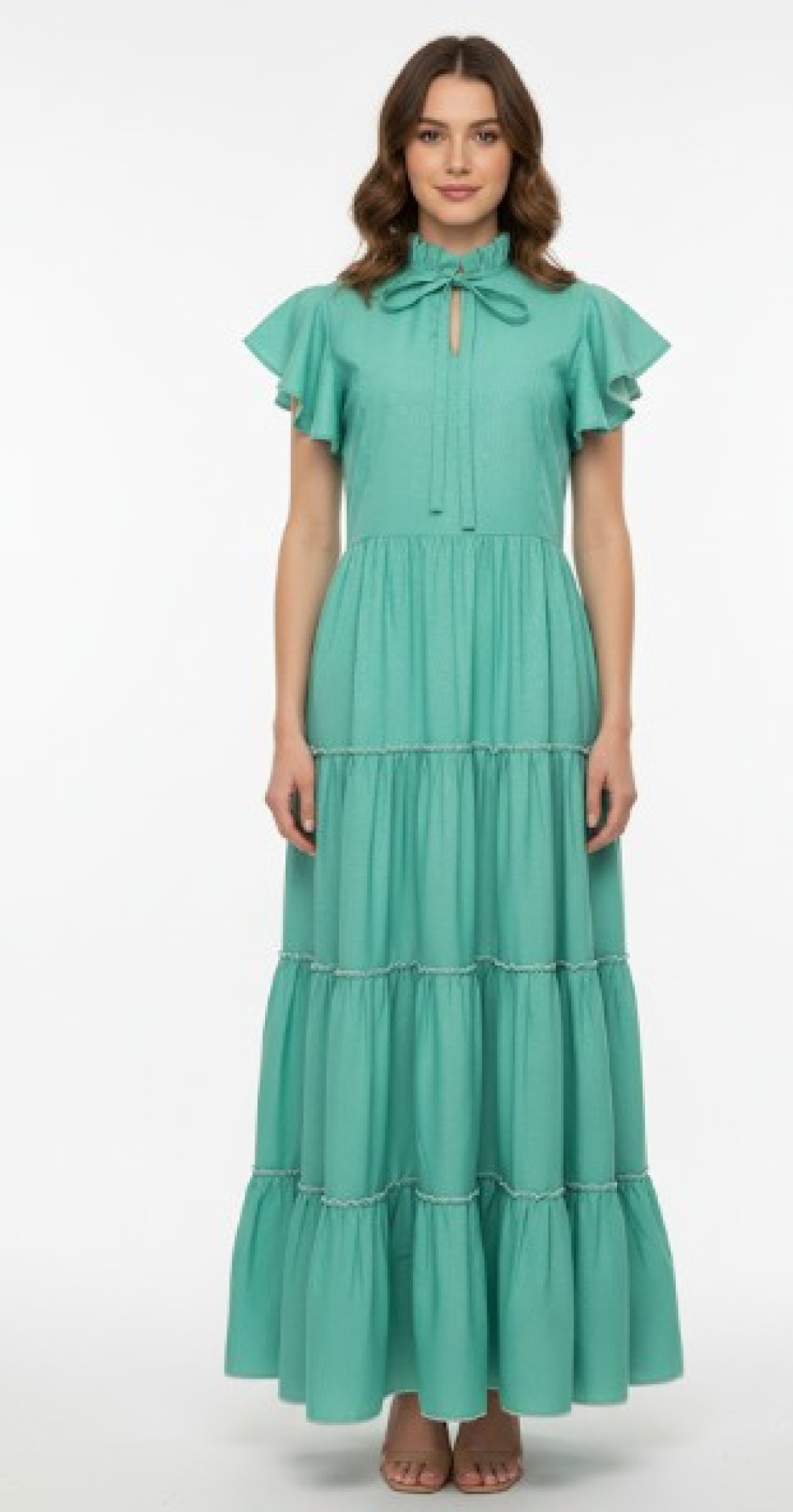  Tiered Ruffle Maxi Dress