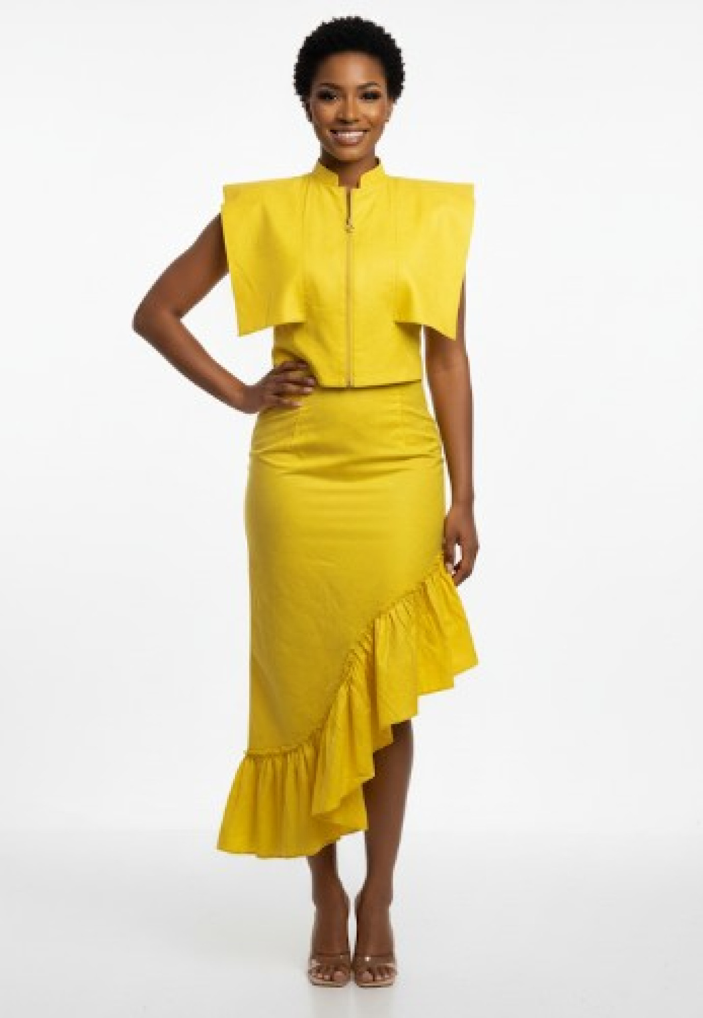  Radiant Ruffle Two-Piece Set