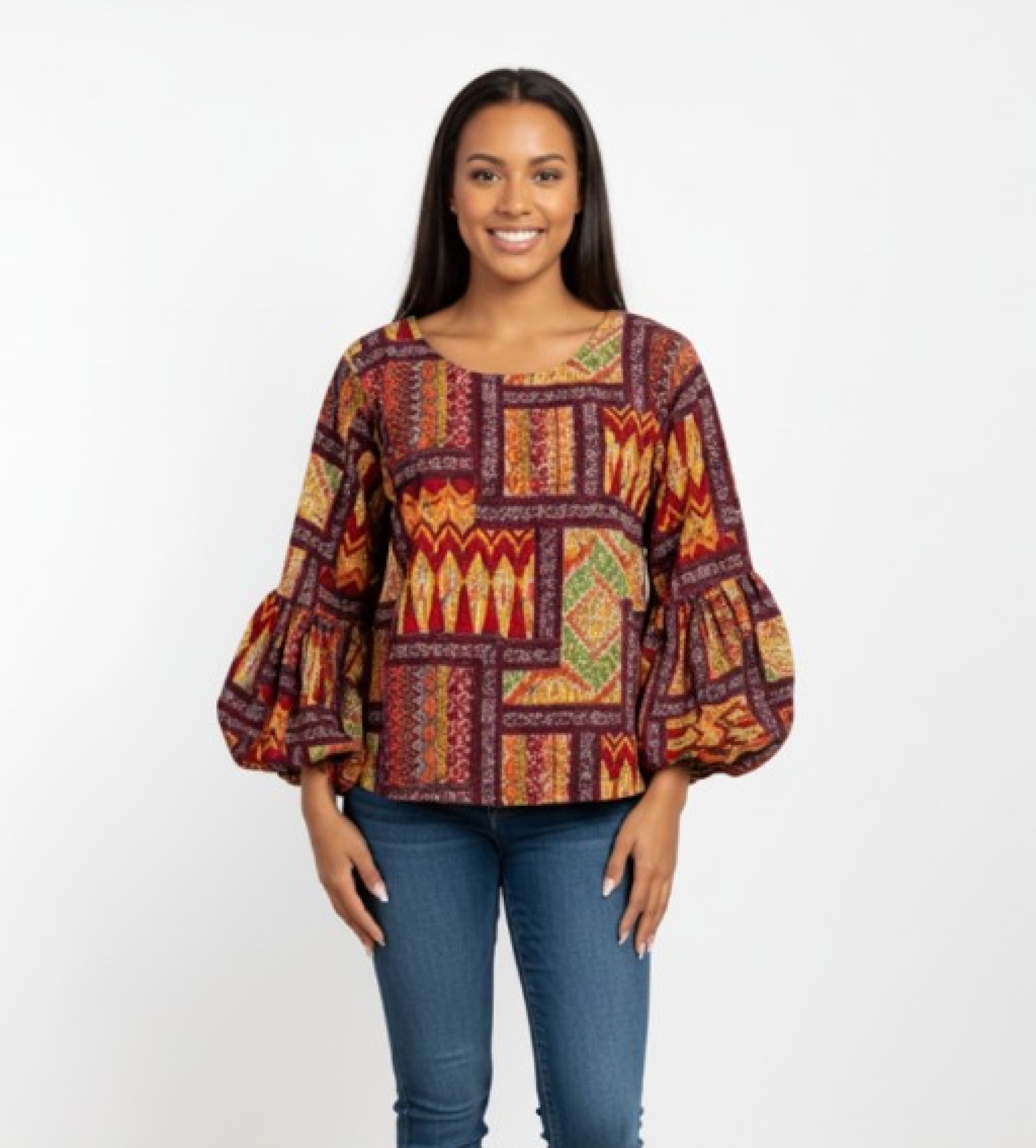  Lantern Sleeve Top